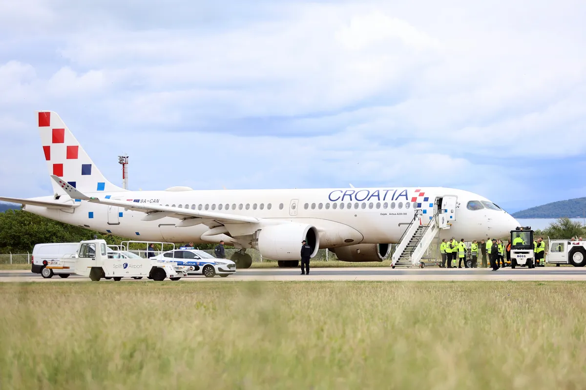 Драматично видео на инцидент с Croatia Airlines в Сплит