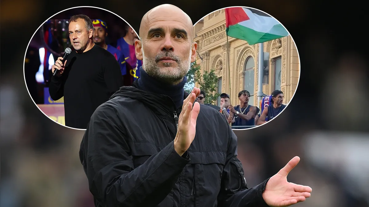 Пеп Гвардиола подкрепя Ламина Йамал след излагането на флаг на Палестина