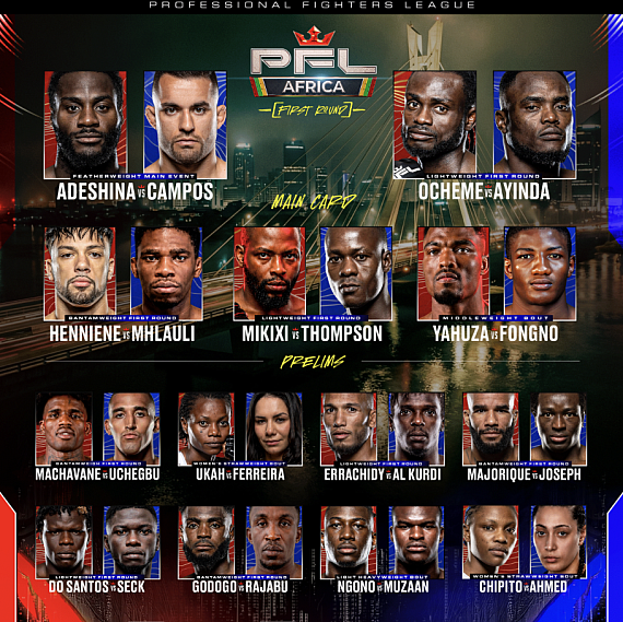 PFL Africa объявява напълно карта за събитие в Лагос