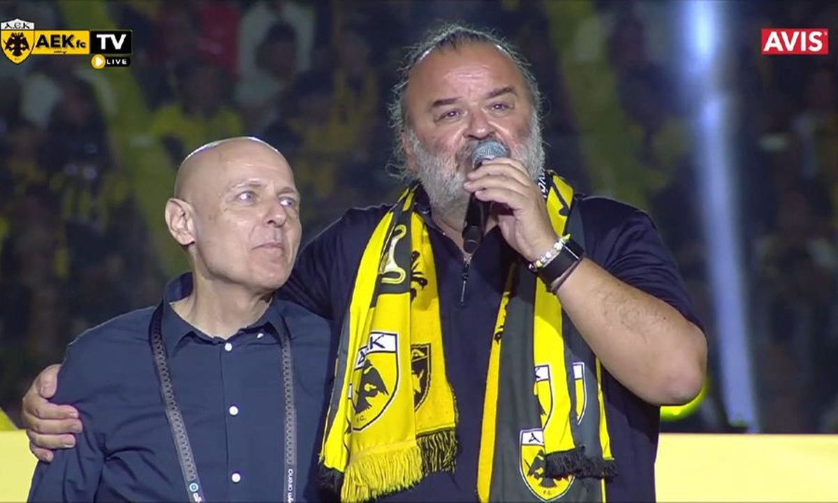 Елиопулос представи творцата на "Никитос" на феста на AEK (ВИДЕО)